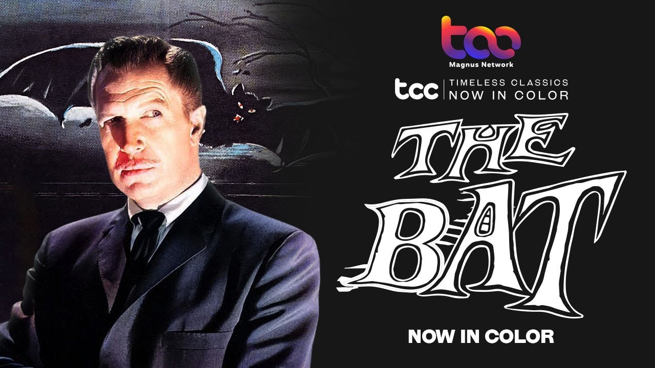 THE BAT (Full Movie) - Vincent Price - Agnes Moorehead - TCC AI Color